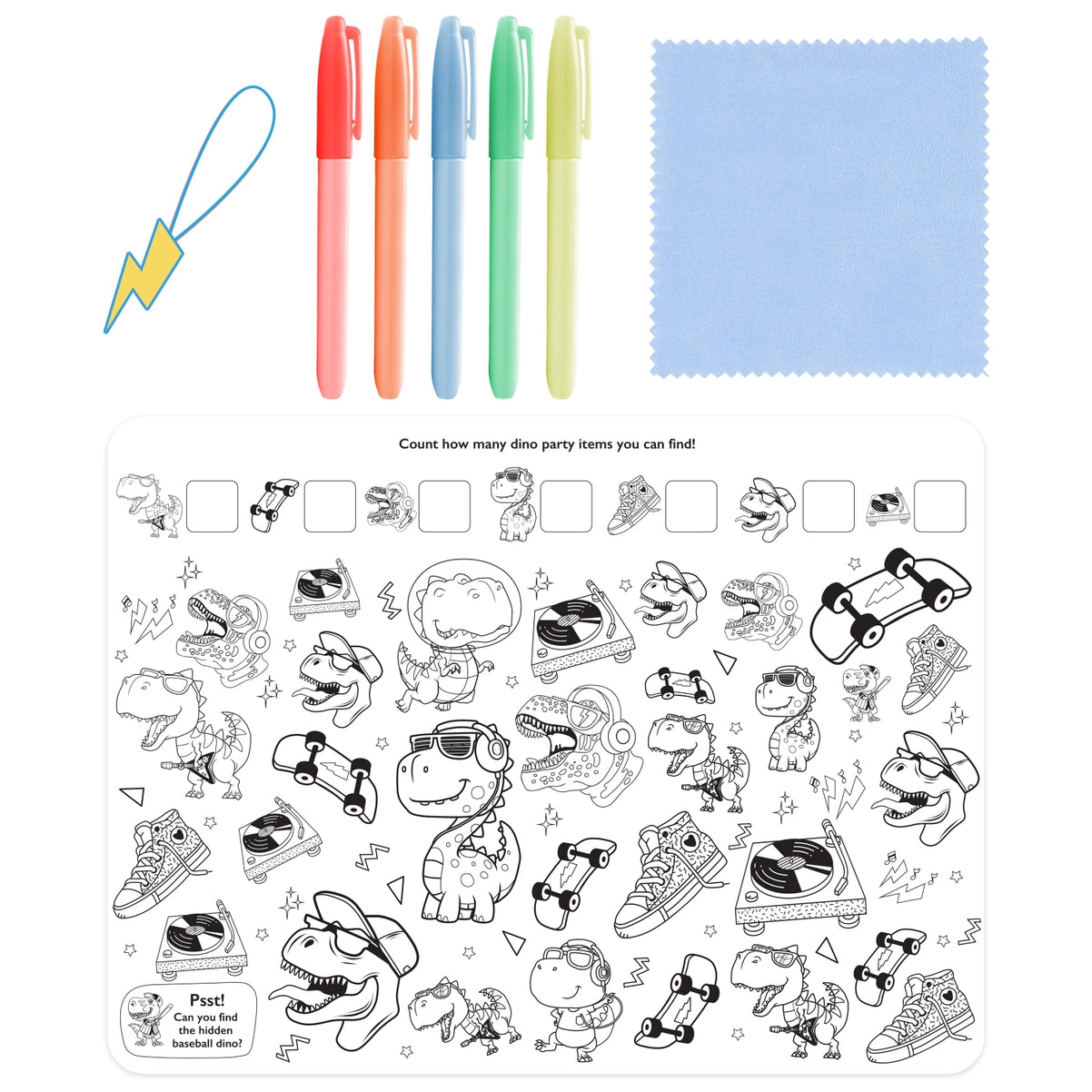 Dino Party Silicone Games Mat