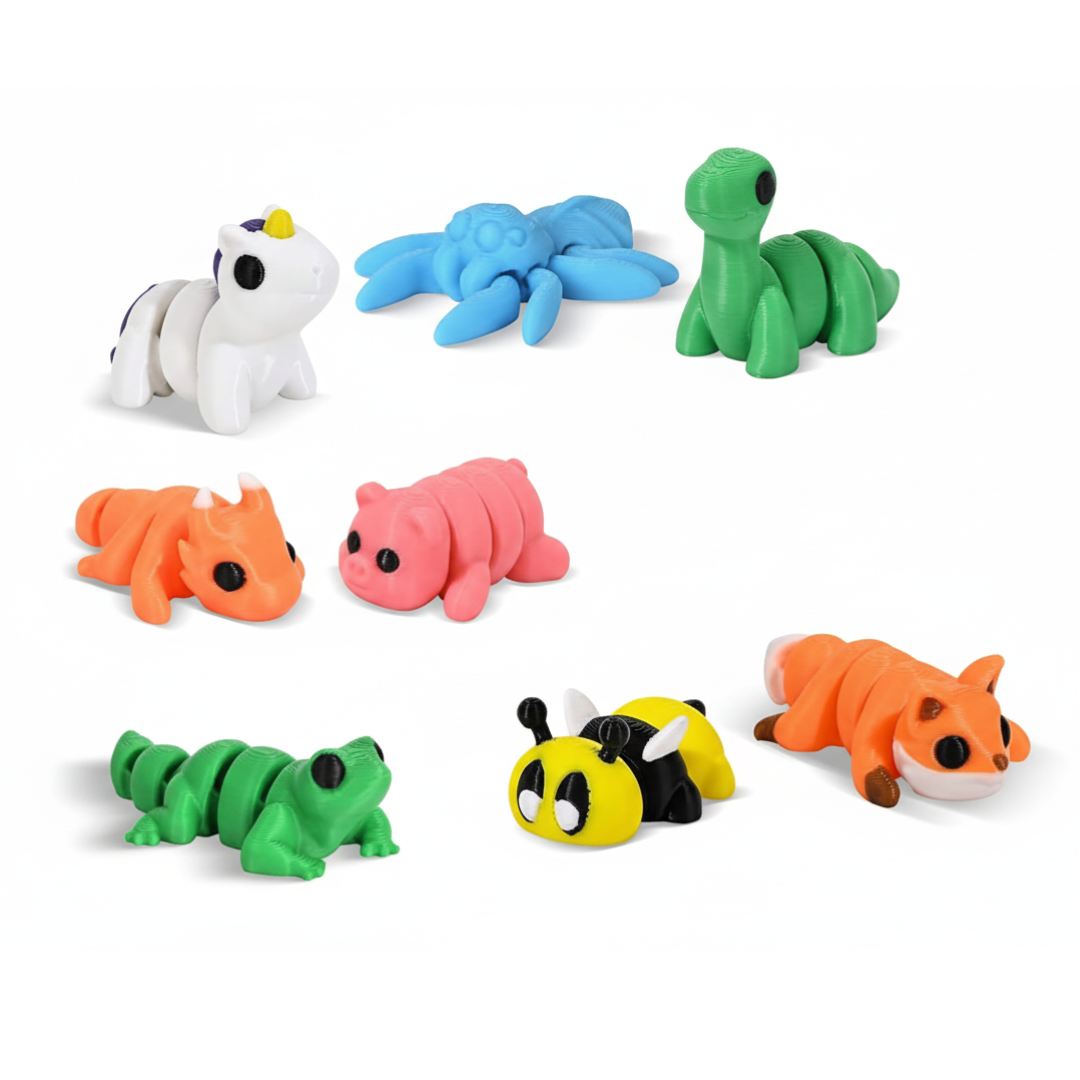 3D Printed Mini Animals 6 Pack