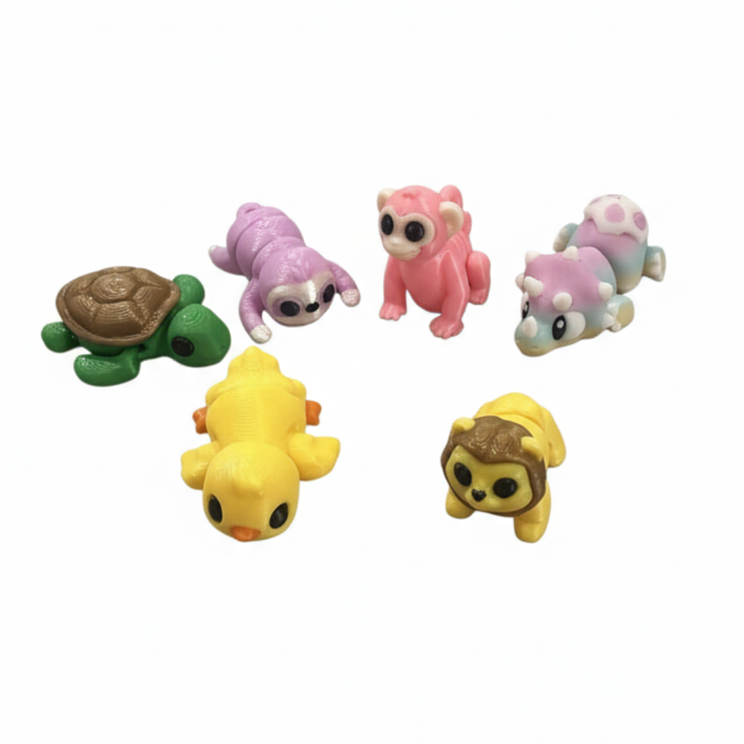 3D Printed Mini Animals 6 Pack