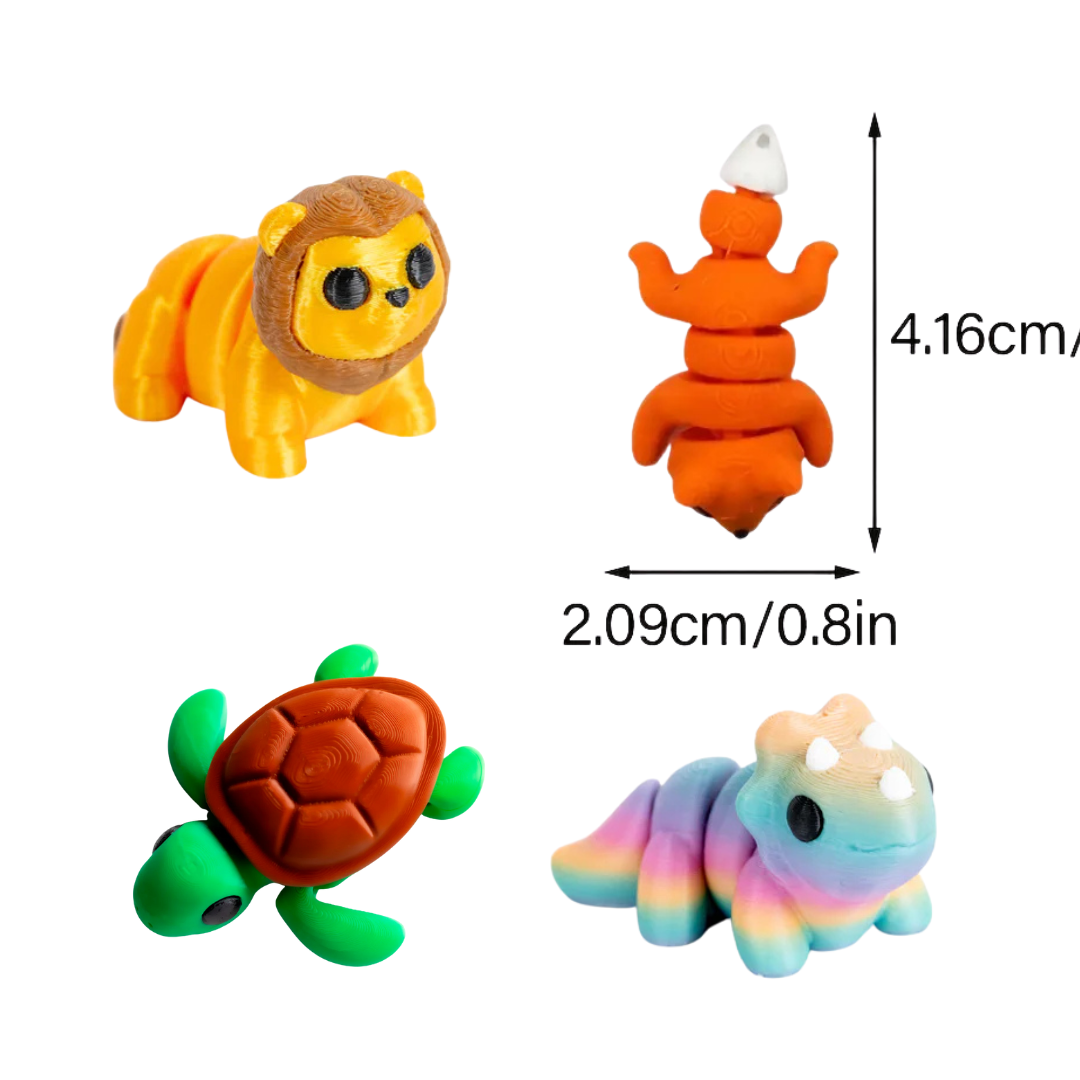3D Printed Mini Animals 6 Pack