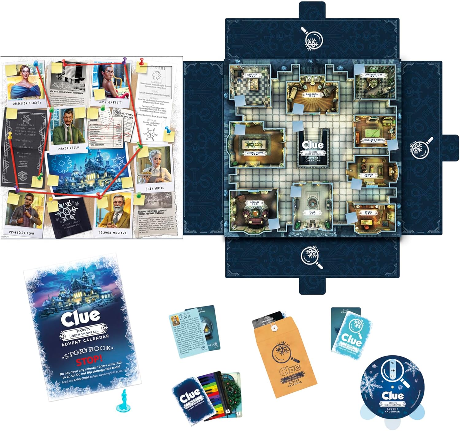 Cluedo Advent Calendar: 24 Days Family Mystery Game