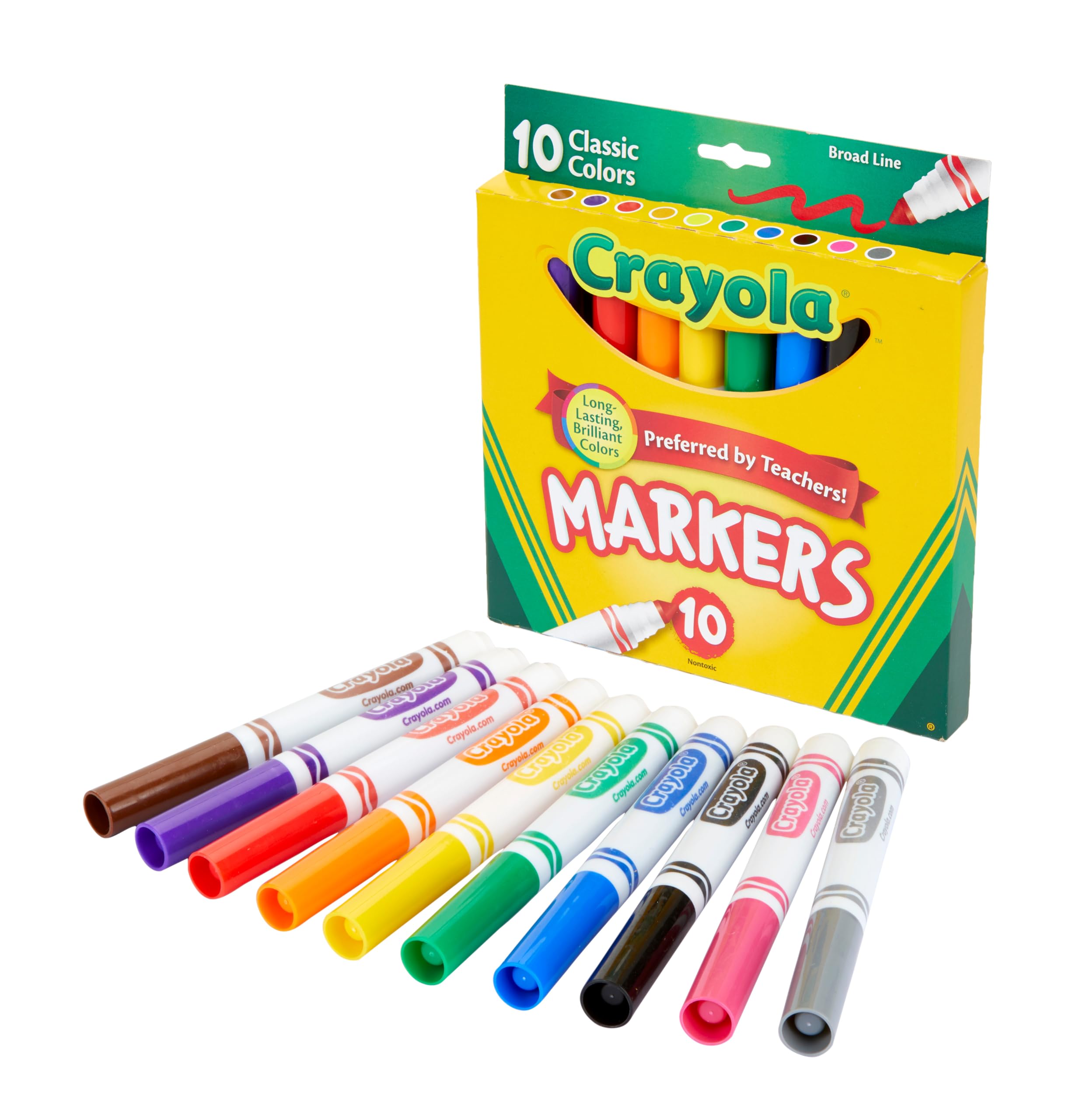 10 Pack Crayola Classic Broad Line Markers
