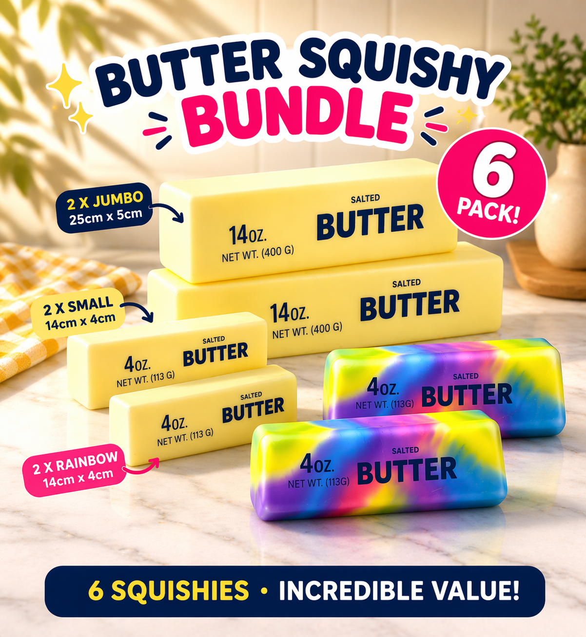 Slow Rising Butter Value Bundle 6 Pack