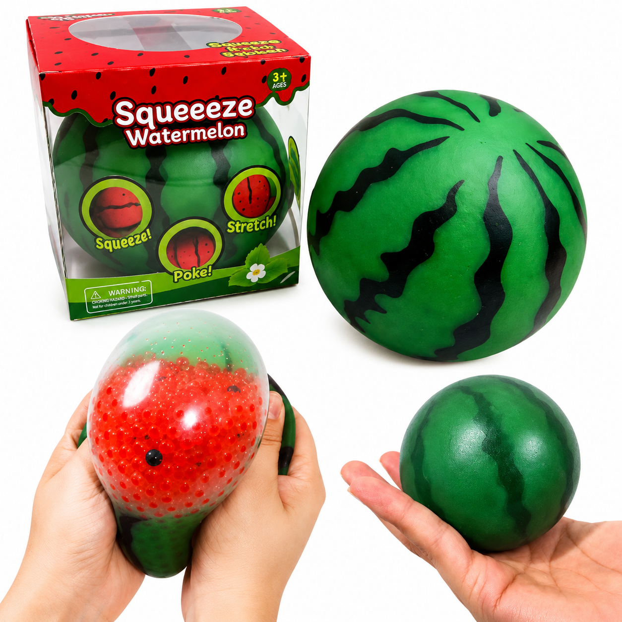 Large Squishy Orbs Watermelon 10cm