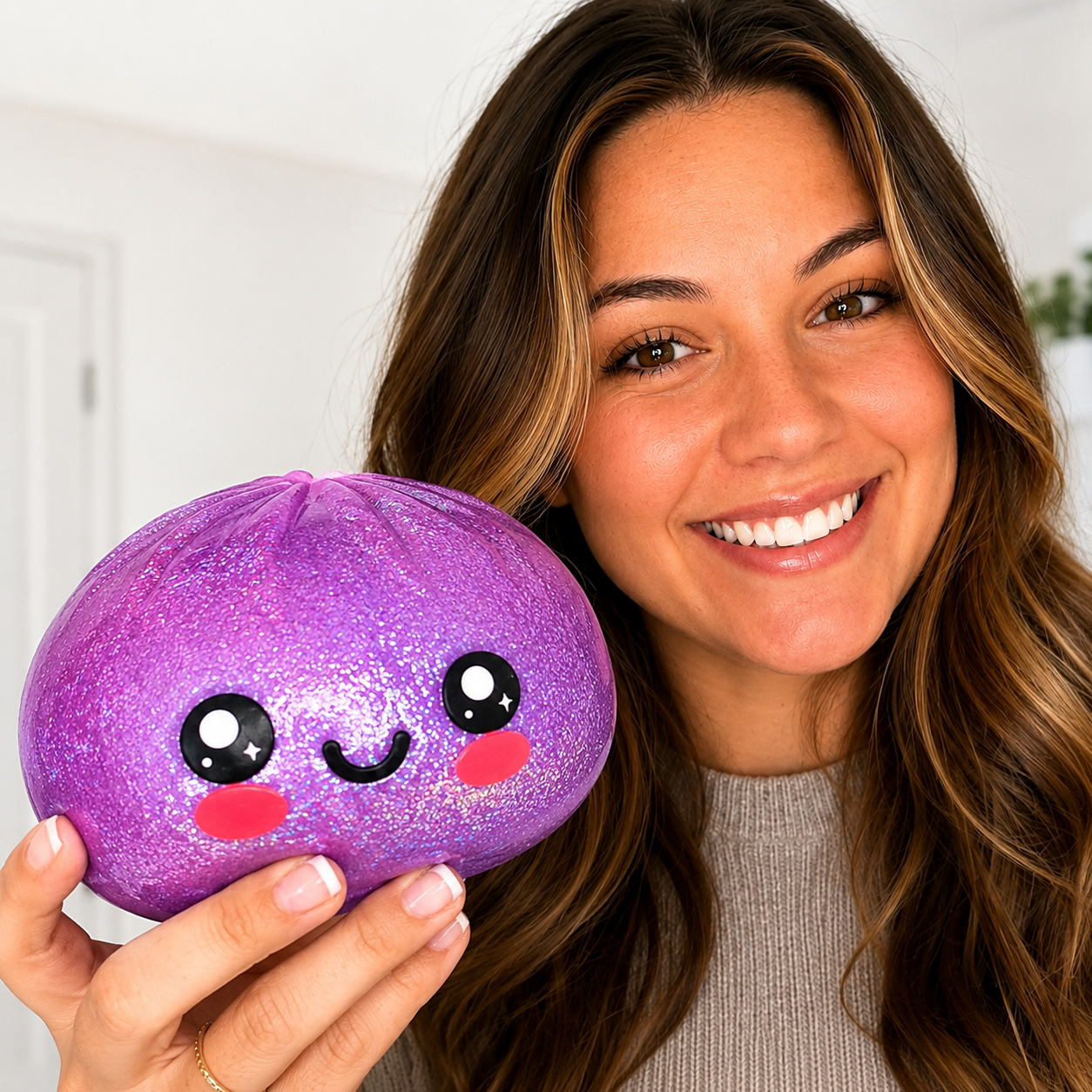 MEGA Mystery Viral Dumpling Squishy 16cm Glitter