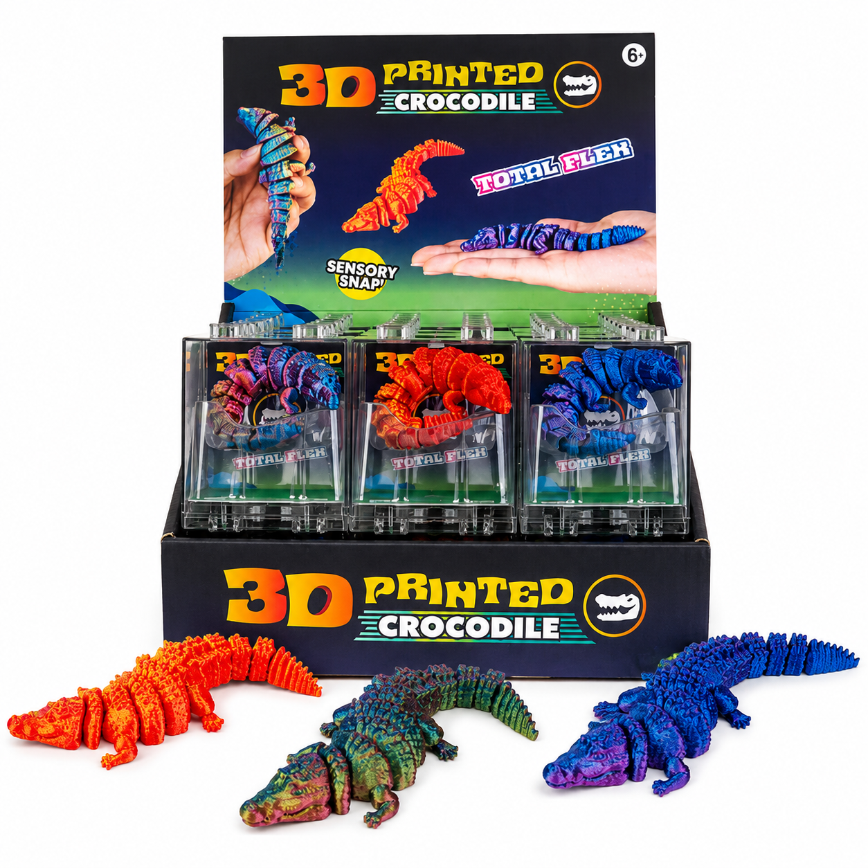 3D Sensory Fidget Crocodile