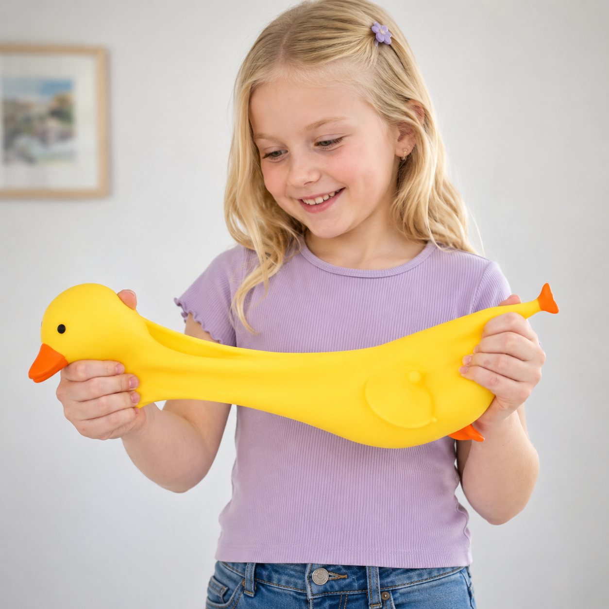 Giant Squishy Duck With Feet - 30cm