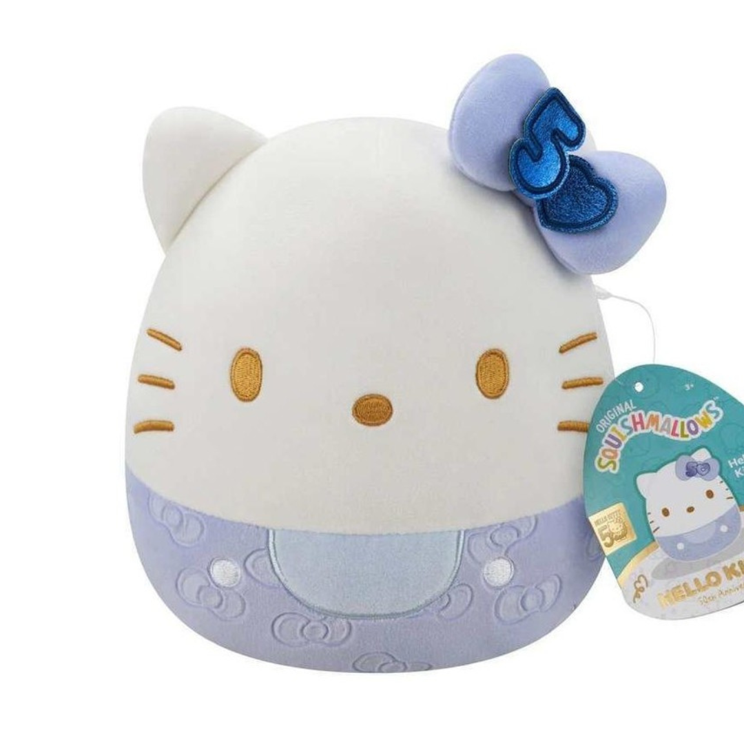 Squishmallows 20 cm Hello Kitty 50th Bow Blue