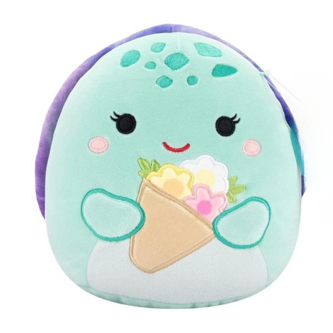 Squishmallows 20cm Kamya the Turtle with Bouquet