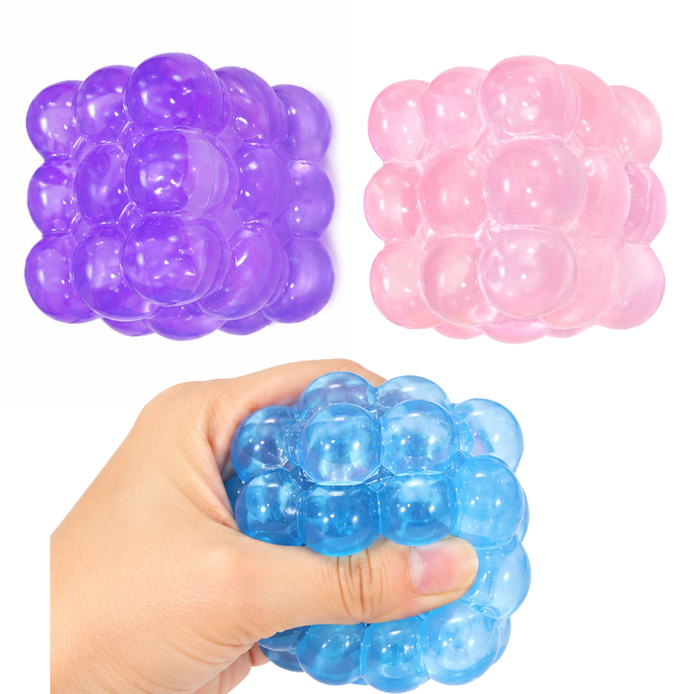Jelly Cube Squishy - Bubble Cube 3 Pack