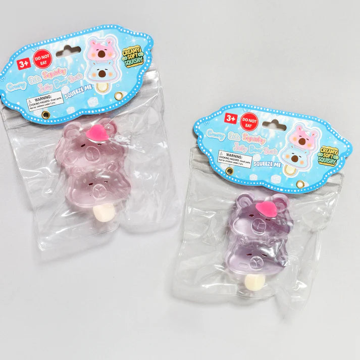 Clear Jelly Bear Stick Taba Squishy