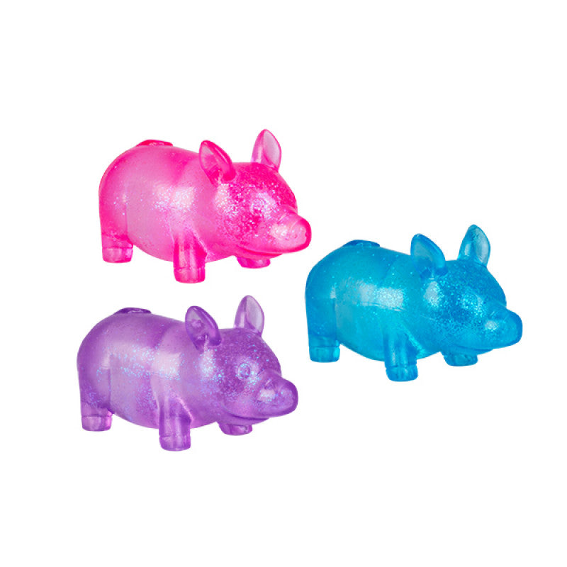 Jelly Glitter Glow Pig Squishy