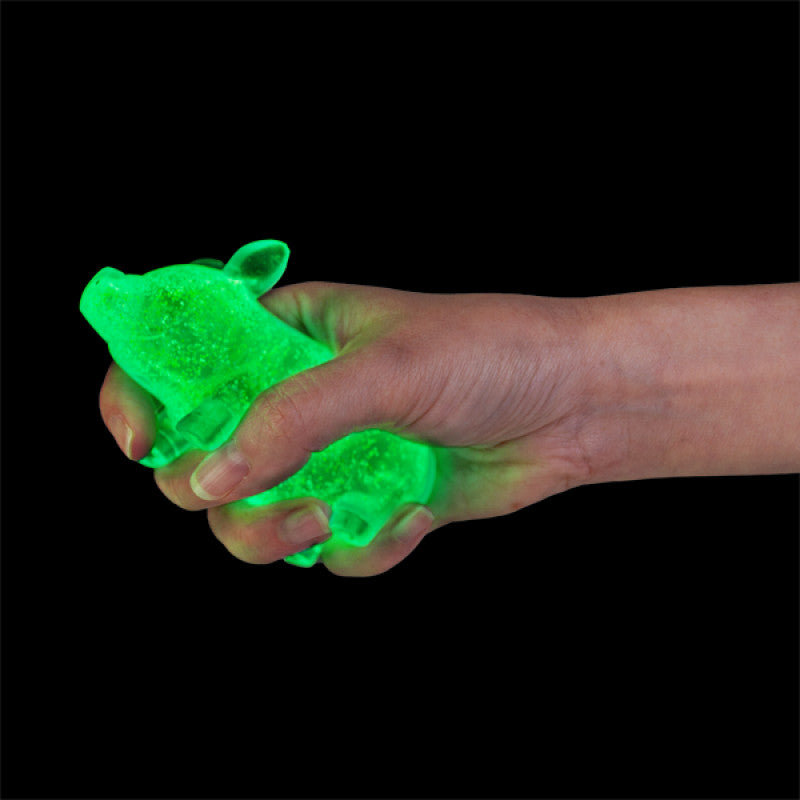 Jelly Glitter Glow Pig Squishy