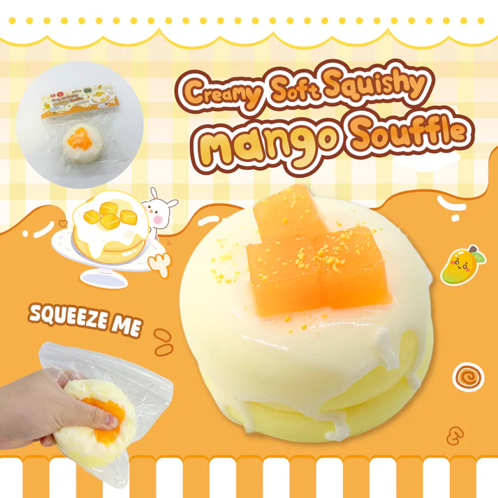 Creamy Soft Squishy Mango Souffle Taba Squishy