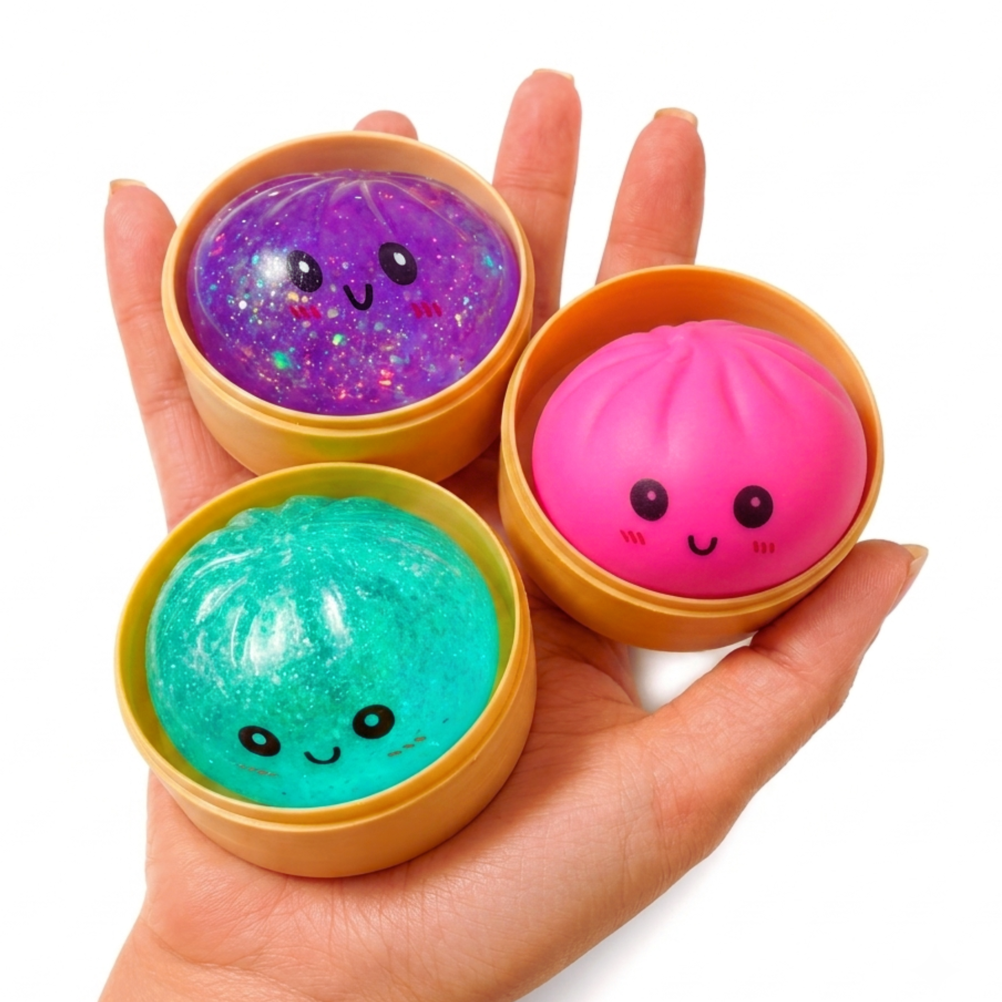 3 Pack Mini Dumpling Squishy  – 5cm