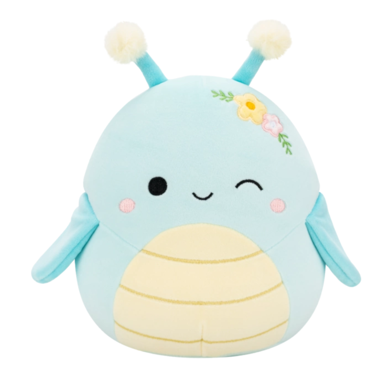 Squishmallows 20cm - Giles the Grasshopper with Flower Crown