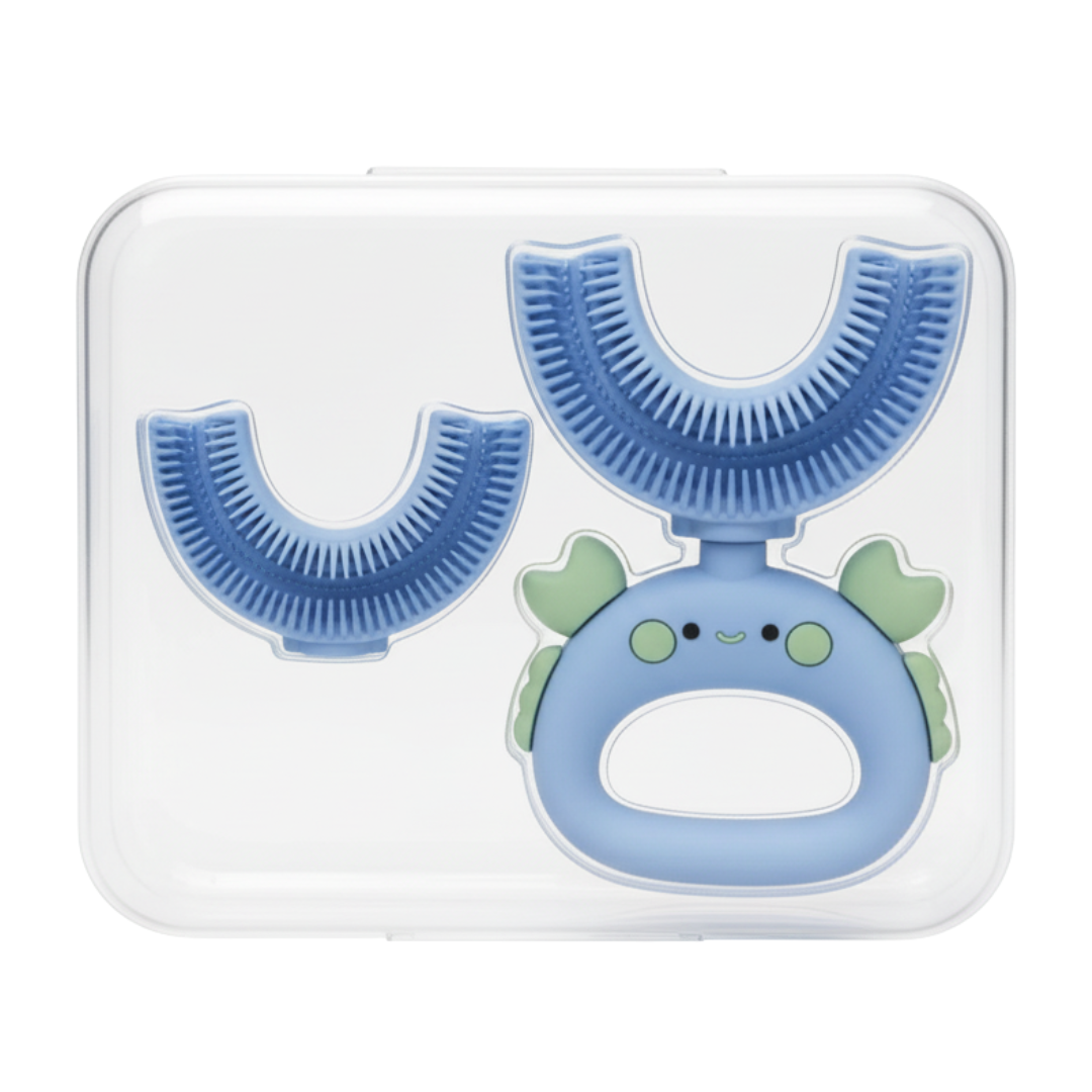 Crab U-Shaped Toothbrush - Toddler Blue