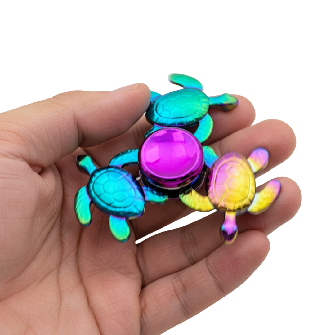Rainbow Turtle Metal Fidget Spinner