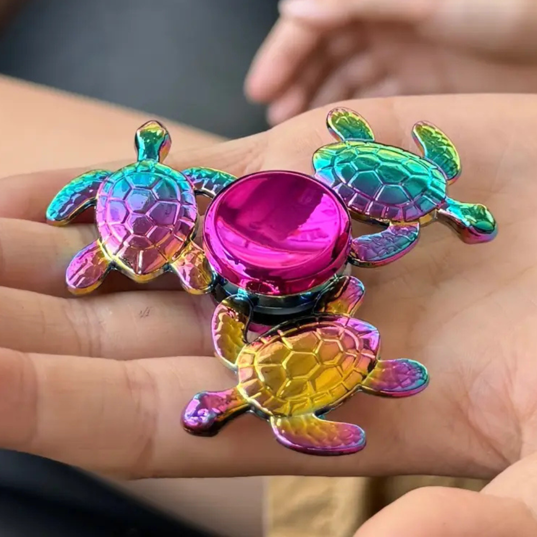 Rainbow Turtle Metal Fidget Spinner
