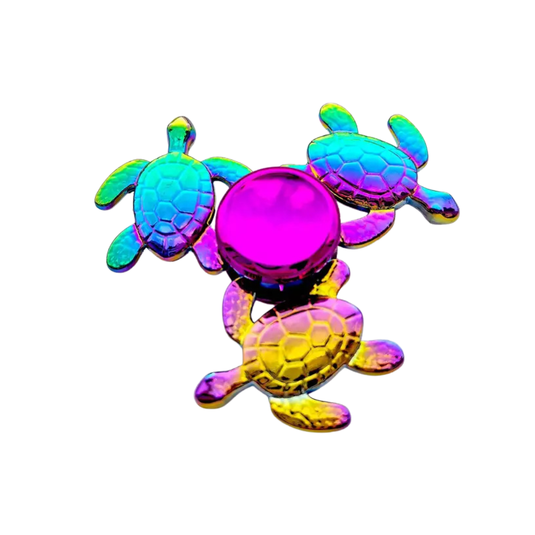 Rainbow Turtle Metal Fidget Spinner
