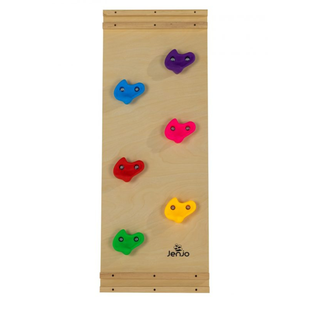 Wooden rock climbing frame for children's sensory play and gross motor development