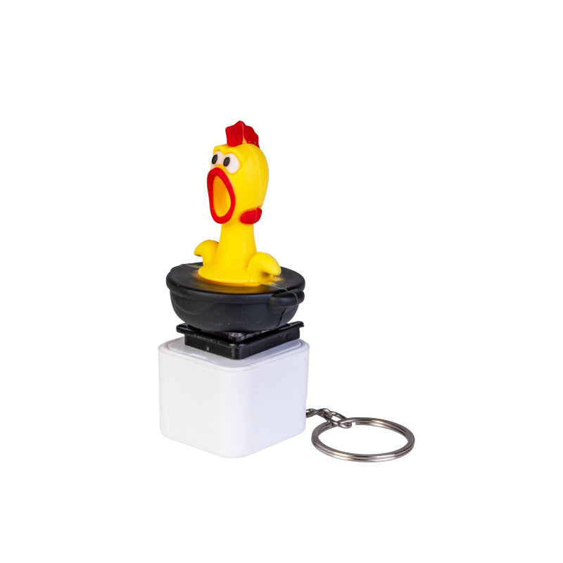 2x Chicken Sound Fidget Keychain