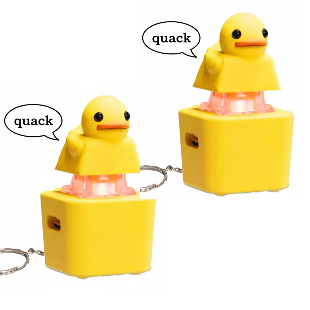 2x Quaking Duck Fidget Keychain