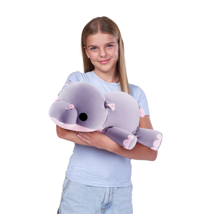 Harely the Hippo Weighted HugaLump Animal Plush 1.5kg Medium