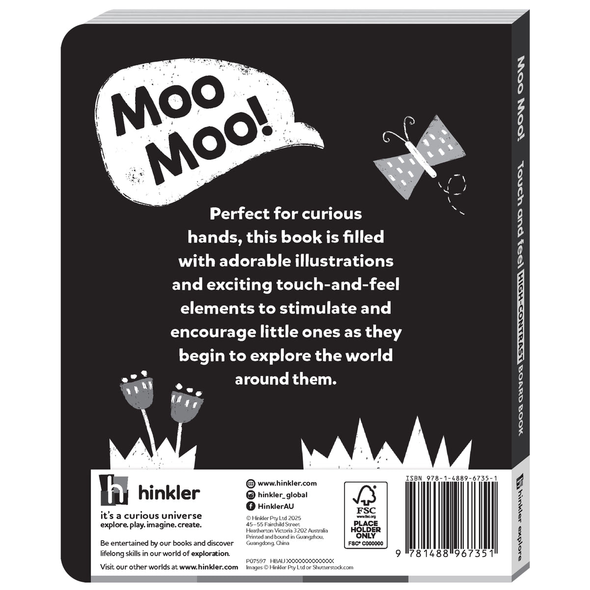 High Contrast Moo Moo! Touch & Feel Board Book