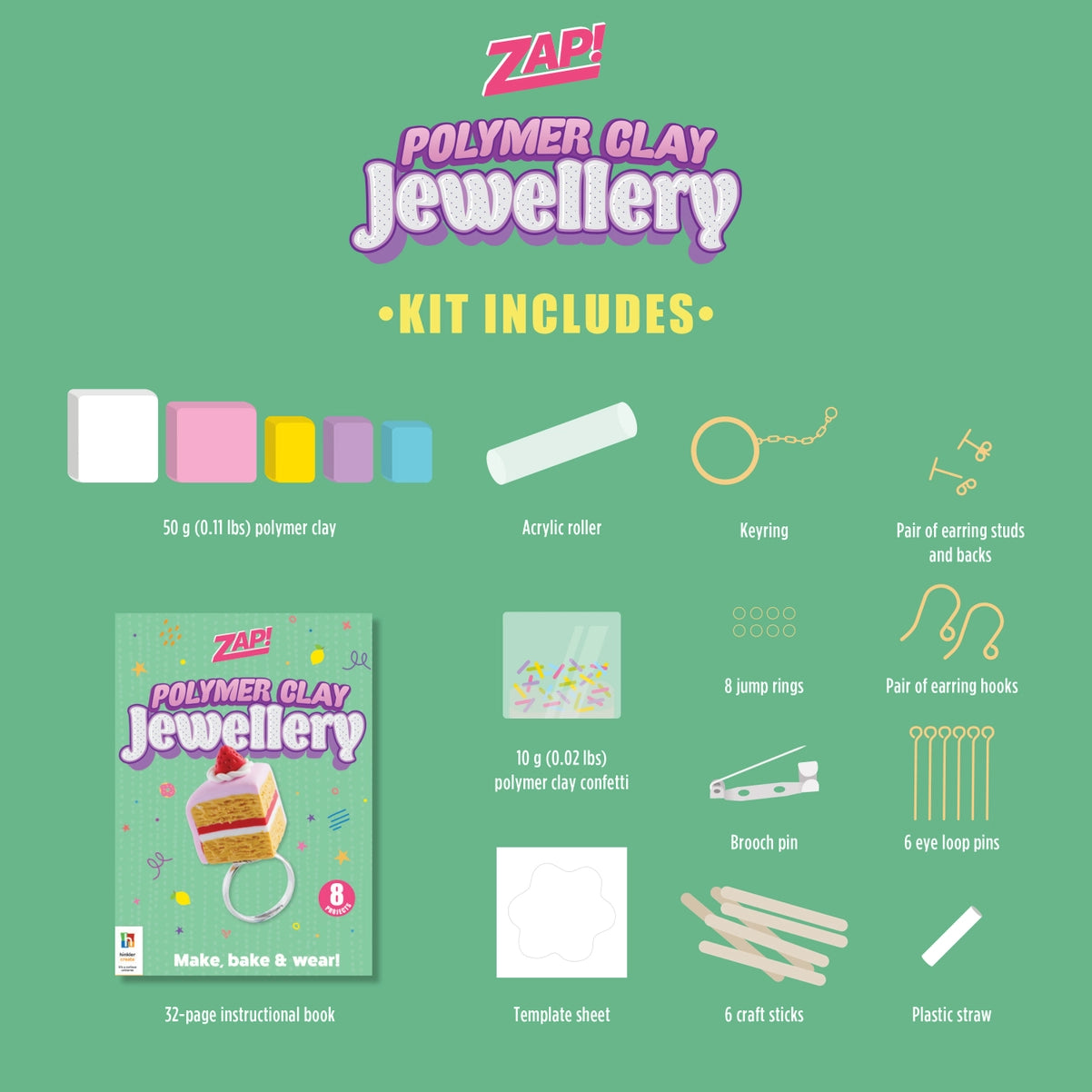 Zap Polymer Clay Jewellery Kit