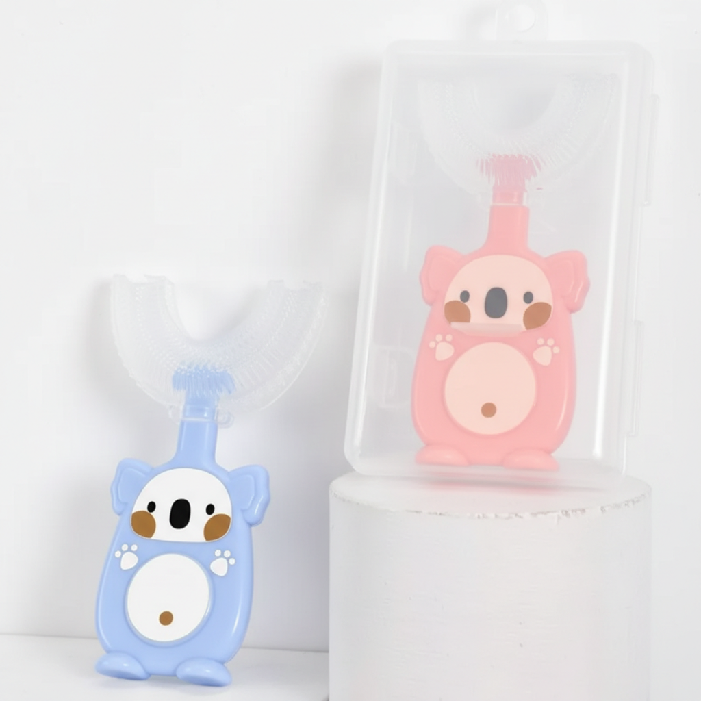 Cute Koala U-Shaped Sensory Toothbrush with Replacement Head