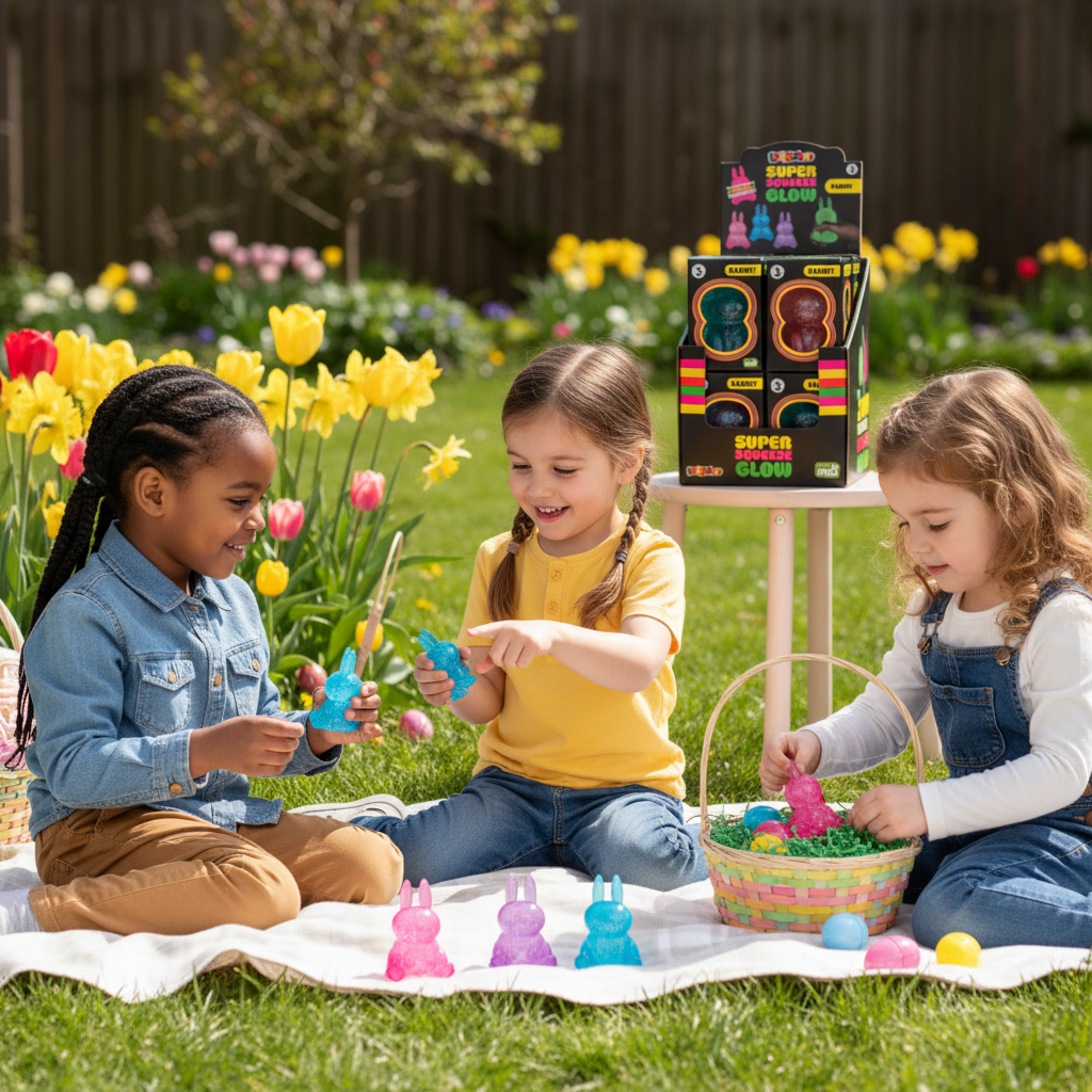 Jelly Glitter Glow Bunny Squishy