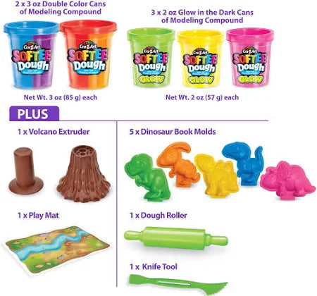Cra-Z-Art Softee Dough Dino Neon Dough