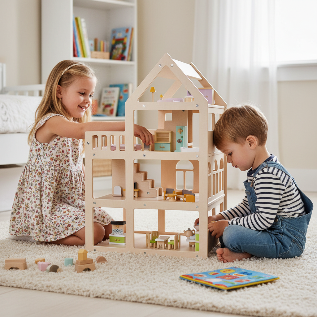 Wooden Doll House (3 Level)